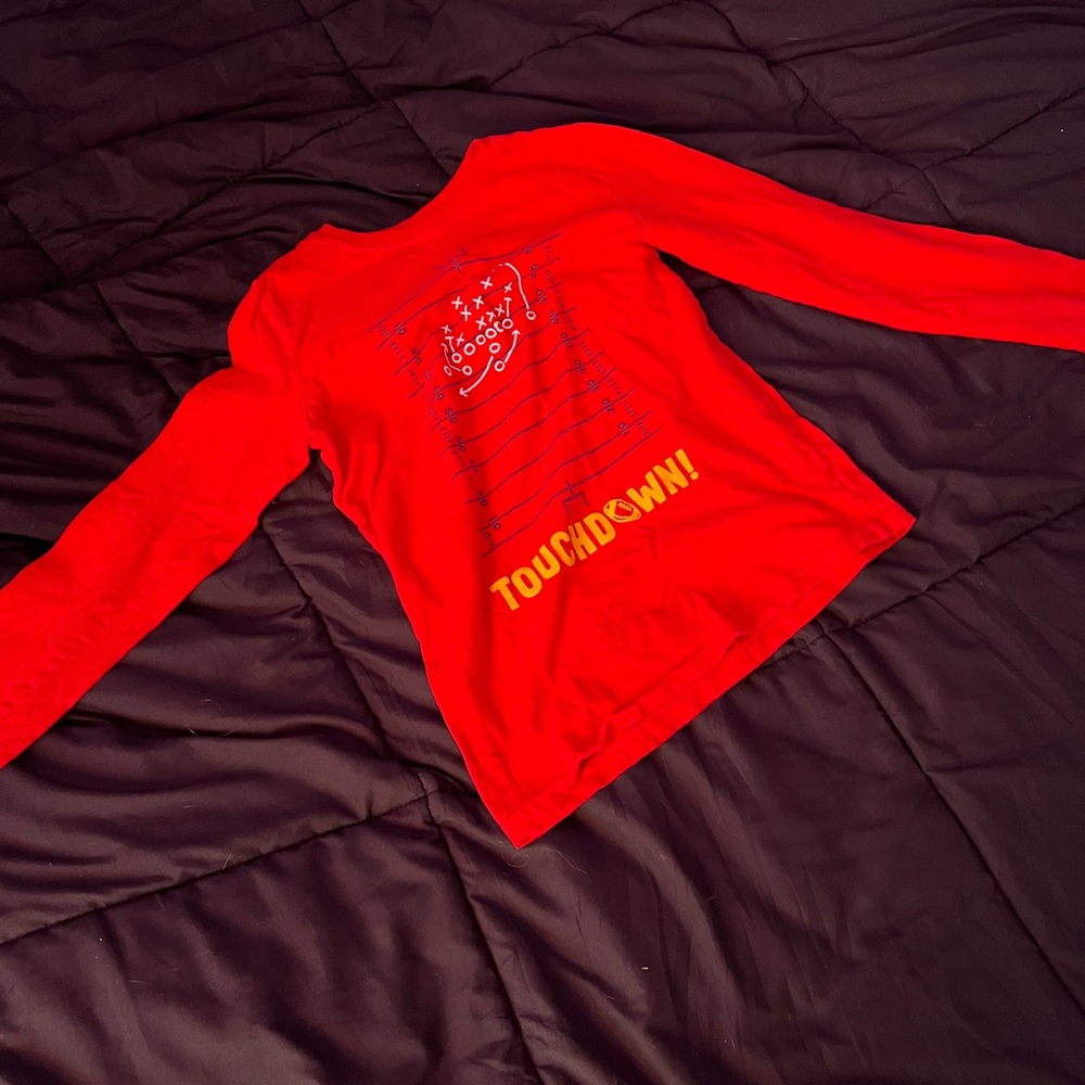 Red football shirt